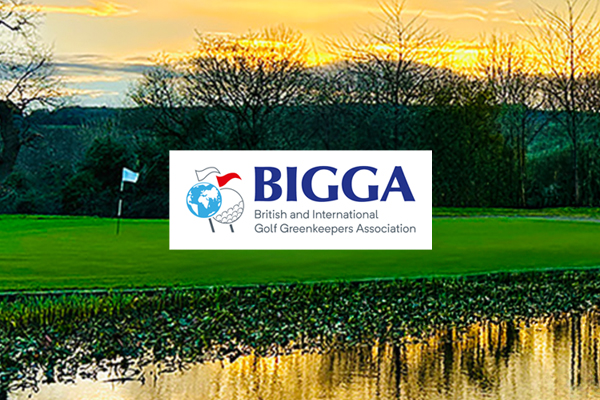 BIGGA logo on golf course background